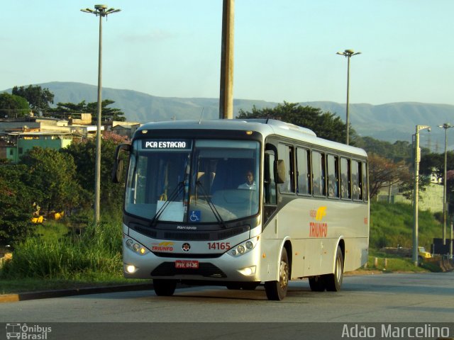 Viação Triunfo 14165 na cidade de Belo Horizonte, Minas Gerais, Brasil, por Adão Raimundo Marcelino. ID da foto: 4116732.