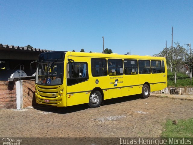 Transportes Coletivos Pérola do Oeste 6181 na cidade de Guarapuava, Paraná, Brasil, por Lucas Henrique Mendes. Número da foto: #4119185.