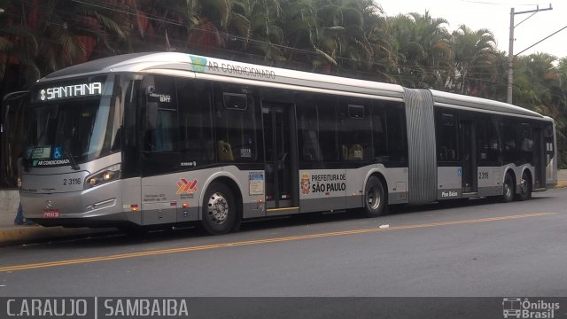 Sambaíba Transportes Urbanos 2 3116 na cidade de São Paulo, São Paulo, Brasil, por Cainã Marcos de Araujo. Número da foto: #4117914.