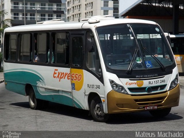 Expresso Mangaratiba RJ 137.240 na cidade de Itaguaí, Rio de Janeiro, Brasil, por Mateus Machado. ID da foto: 4119867.