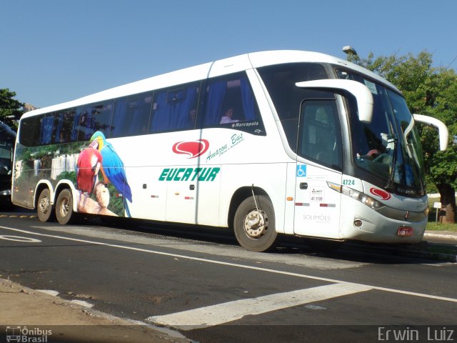 Eucatur - Empresa União Cascavel de Transportes e Turismo 4724 na cidade de Ribeirão Preto, São Paulo, Brasil, por Erwin  Luiz. Número da foto: #4119888.
