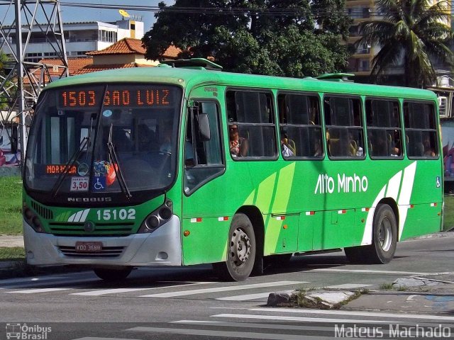 Transportes e Turismo Alto Minho 15102 na cidade de Nova Iguaçu, Rio de Janeiro, Brasil, por Mateus Machado. Número da foto: #4120030.