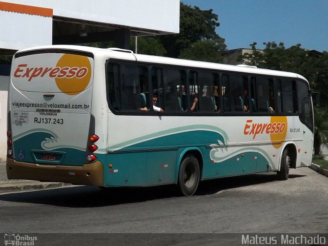 Expresso Mangaratiba RJ 137.243 na cidade de Itaguaí, Rio de Janeiro, Brasil, por Mateus Machado. ID da foto: 4120025.