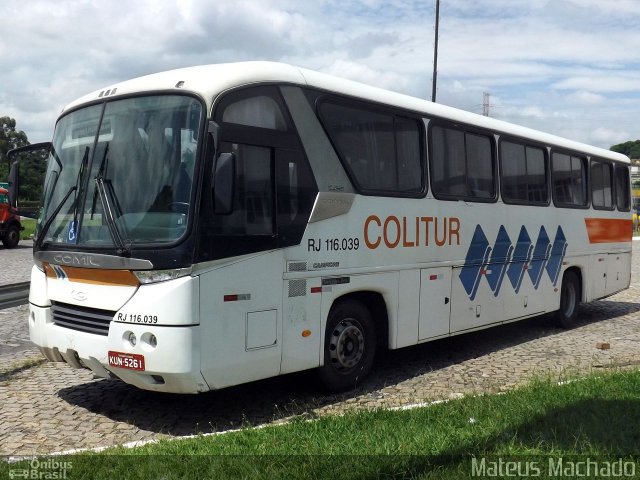 Colitur Transportes Rodoviários RJ 116.039 na cidade de Barra Mansa, Rio de Janeiro, Brasil, por Mateus Machado. Número da foto: #4123464.