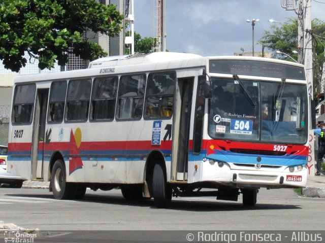 AVP - Auto Viação Paraíso 5027 na cidade de Aracaju, Sergipe, Brasil, por Rodrigo Fonseca. ID da foto: 4121713.