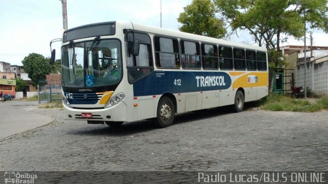 Transcol - Transportes Coletivos Ltda. 412 na cidade de Recife, Pernambuco, Brasil, por Paulo Lucas. ID da foto: 4122571.