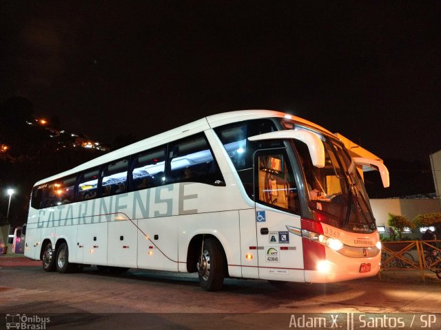 Auto Viação Catarinense 3367 na cidade de Santos, São Paulo, Brasil, por Adam Xavier Rodrigues Lima. ID da foto: 4124710.