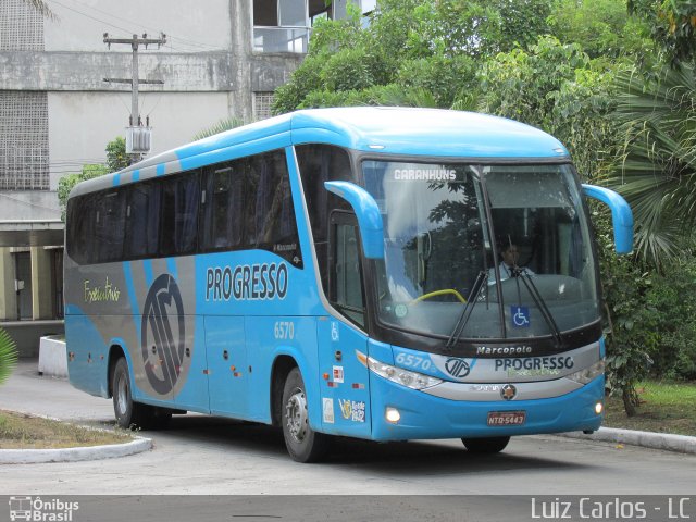 Auto Viação Progresso 6570 na cidade de Recife, Pernambuco, Brasil, por Luiz Carlos de Santana. ID da foto: 4126630.