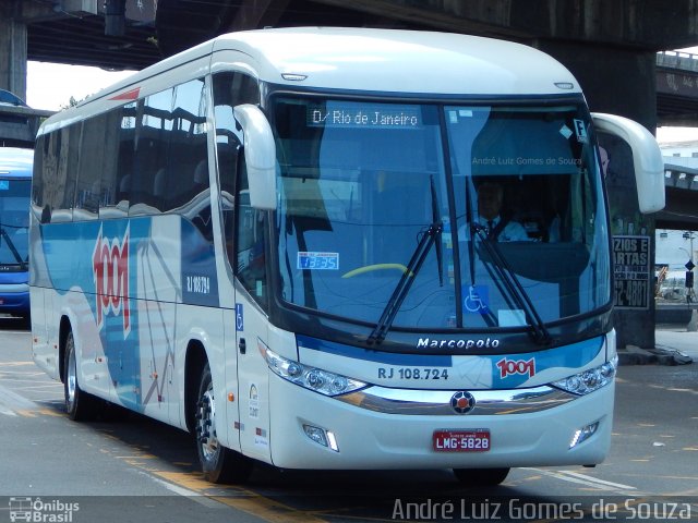 Auto Viação 1001 RJ 108.724 na cidade de Rio de Janeiro, Rio de Janeiro, Brasil, por André Luiz Gomes de Souza. Número da foto: #4127463.