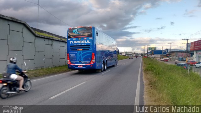 Turissul Catarinense Turismo 12015 na cidade de Palhoça, Santa Catarina, Brasil, por Luiz Carlos Machado. ID da foto: 4127345.