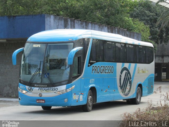 Auto Viação Progresso 6171 na cidade de Recife, Pernambuco, Brasil, por Luiz Carlos de Santana. Número da foto: #4128752.