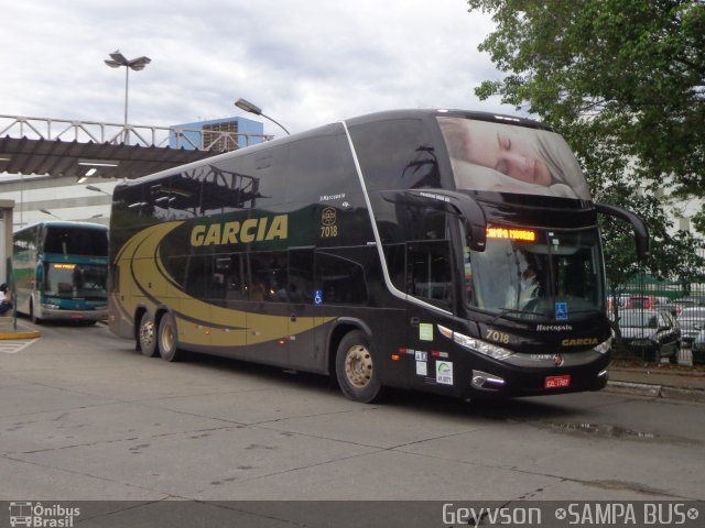 Viação Garcia 7018 na cidade de São Paulo, São Paulo, Brasil, por José Geyvson da Silva. ID da foto: 4128622.