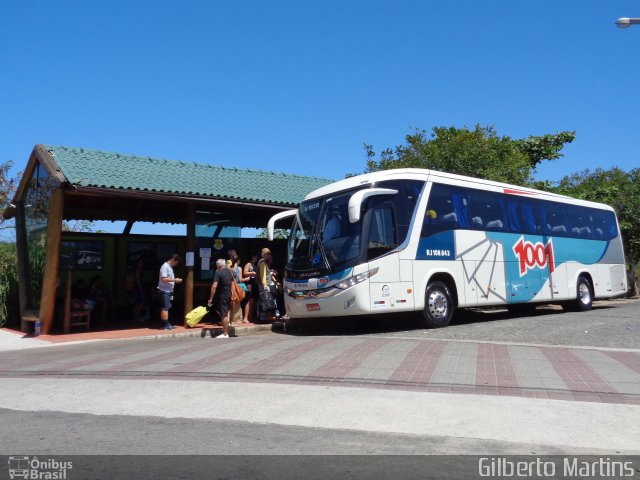 Auto Viação 1001 RJ 108.843 na cidade de Armação dos Búzios, Rio de Janeiro, Brasil, por Gilberto Martins. ID da foto: 4129605.