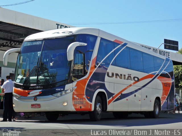 Expresso União 10216 na cidade de Bom Jesus do Norte, Espírito Santo, Brasil, por Lucas Oliveira. ID da foto: 4130289.