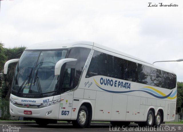 Viação Ouro e Prata 667 na cidade de Curitiba, Paraná, Brasil, por Luiz Scarabotto . Número da foto: #4131581.