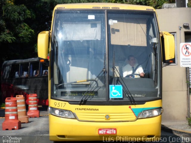 Viação Itapemirim 9517 na cidade de São Paulo, São Paulo, Brasil, por Luis Philippe Cardoso Coelho. Número da foto: #4131666.