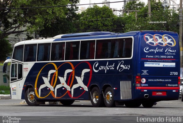 Confort Bus Viagens e Turismo 2700 na cidade de São Paulo, São Paulo, Brasil, por Leonardo Fidelli. ID da foto: 4131143.