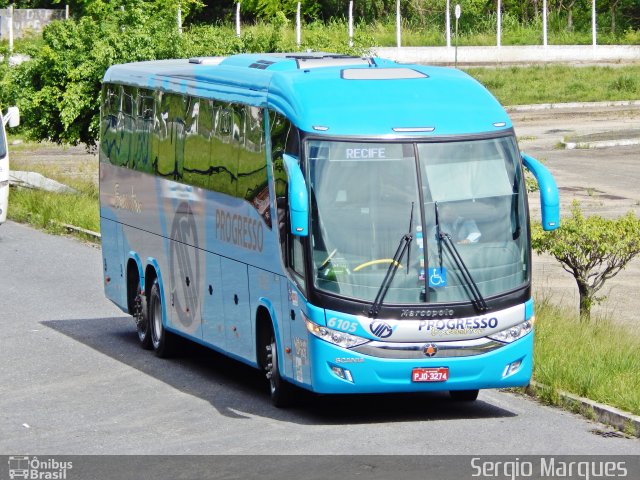 Auto Viação Progresso 6105 na cidade de Aracaju, Sergipe, Brasil, por Sergio Marques . Número da foto: #4130031.