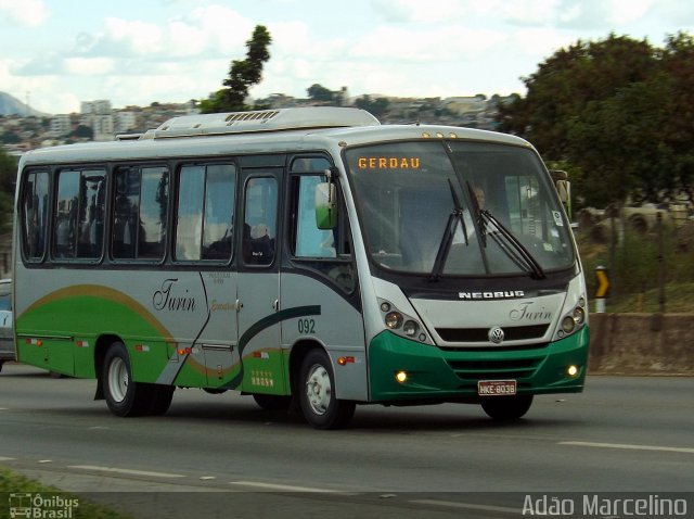 Turin Transportes 092 na cidade de Belo Horizonte, Minas Gerais, Brasil, por Adão Raimundo Marcelino. ID da foto: 4134783.