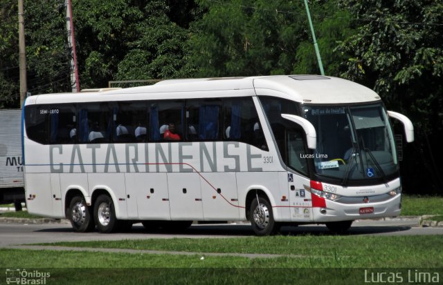 Auto Viação Catarinense 3301 na cidade de Resende, Rio de Janeiro, Brasil, por Lucas Lima. ID da foto: 4135275.