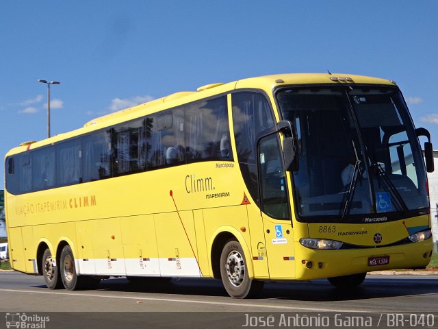 Viação Itapemirim 8863 na cidade de Valparaíso de Goiás, Goiás, Brasil, por José Antônio Gama. Número da foto: #4099344.