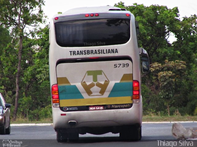 Transbrasiliana Transportes e Turismo 5739 na cidade de Brasília, Distrito Federal, Brasil, por Thiago Silva . ID da foto: 4099779.