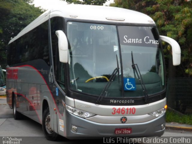 Viação Santa Cruz 346110 na cidade de São Paulo, São Paulo, Brasil, por Luis Philippe Cardoso Coelho. ID da foto: 4135744.