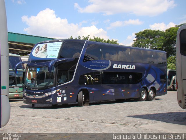 Viação Garcia 7157 na cidade de São Paulo, São Paulo, Brasil, por EDUARDO - SOROCABUS. ID da foto: 4136057.