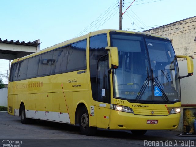 Viação Itapemirim 45801 na cidade de Teresina, Piauí, Brasil, por Renan de Araújo. ID da foto: 4139009.