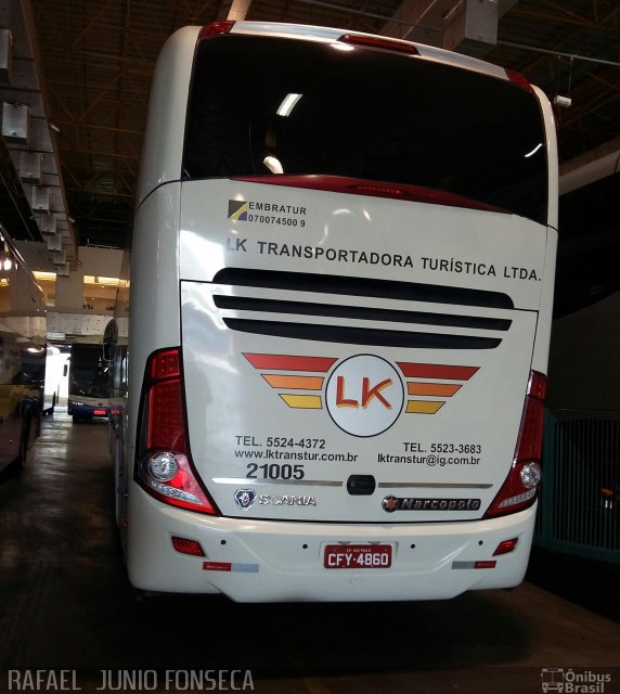 LK Transportadora Turística 21005 na cidade de São Paulo, São Paulo, Brasil, por RAFAEL  JUNIO FONSECA. Número da foto: #4137809.