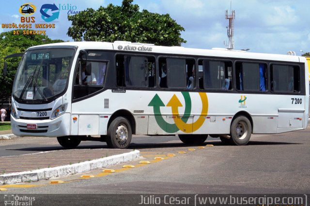 Auto Viação Cidade Histórica 7200 na cidade de Aracaju, Sergipe, Brasil, por Julio Cesar  Barbosa Martins. ID da foto: 4139476.