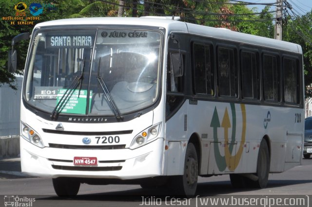 Viação São Pedro 7200 na cidade de Aracaju, Sergipe, Brasil, por Julio Cesar  Barbosa Martins. Número da foto: #4139480.