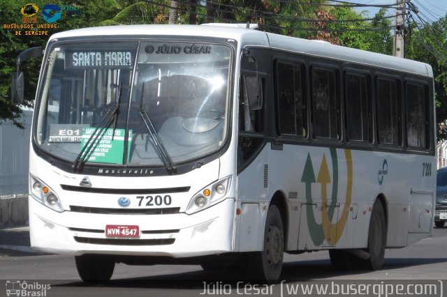 Viação São Pedro 7200 na cidade de Aracaju, Sergipe, Brasil, por Julio Cesar  Barbosa Martins. ID da foto: 4139480.