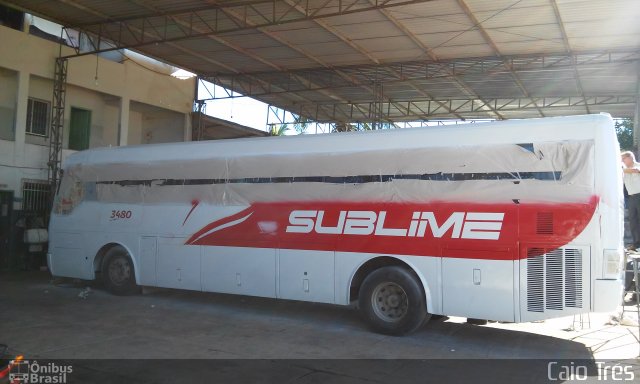 Sublime Transportes e Turismo 3480 na cidade de Pedro Canário, Espírito Santo, Brasil, por Caio Trés. Número da foto: #4139096.