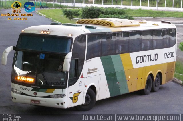 Empresa Gontijo de Transportes 17200 na cidade de Aracaju, Sergipe, Brasil, por Julio Cesar  Barbosa Martins. Número da foto: #4141286.