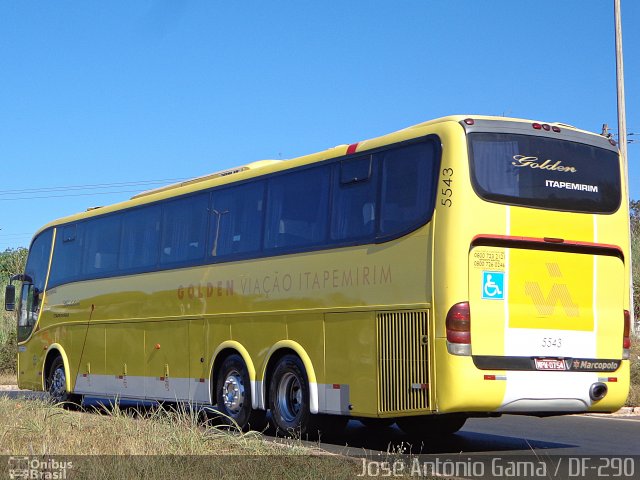 Viação Itapemirim 5543 na cidade de Gama, Distrito Federal, Brasil, por José Antônio Gama. Número da foto: #4142539.