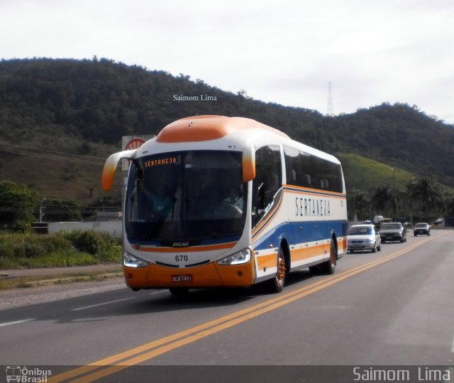 Viação Sertaneja 670 na cidade de Viana, Espírito Santo, Brasil, por Saimom  Lima. ID da foto: 4143487.