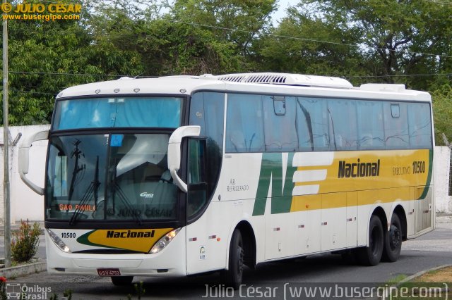 Viação Nacional 10500 na cidade de Aracaju, Sergipe, Brasil, por Julio Cesar  Barbosa Martins. Número da foto: #4146101.