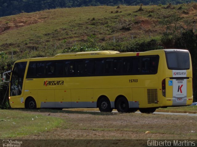 Kaissara - Viação Caiçara 15703 na cidade de Guarapari, Espírito Santo, Brasil, por Gilberto Martins. ID da foto: 4144981.