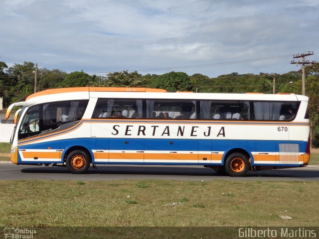 Viação Sertaneja 670 na cidade de Guarapari, Espírito Santo, Brasil, por Gilberto Martins. Número da foto: #4144953.