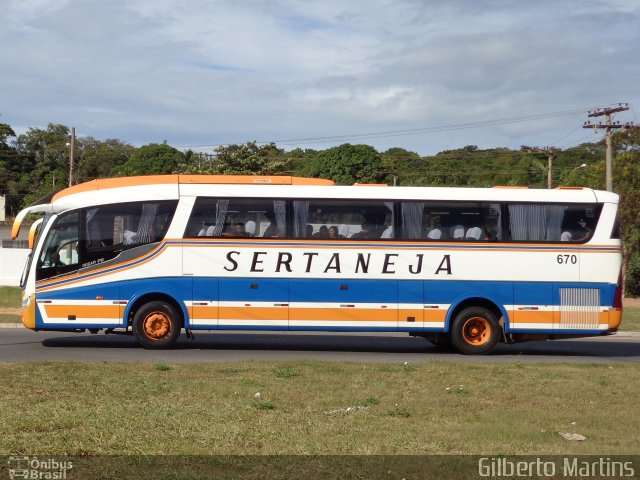 Viação Sertaneja 670 na cidade de Guarapari, Espírito Santo, Brasil, por Gilberto Martins. ID da foto: 4144953.