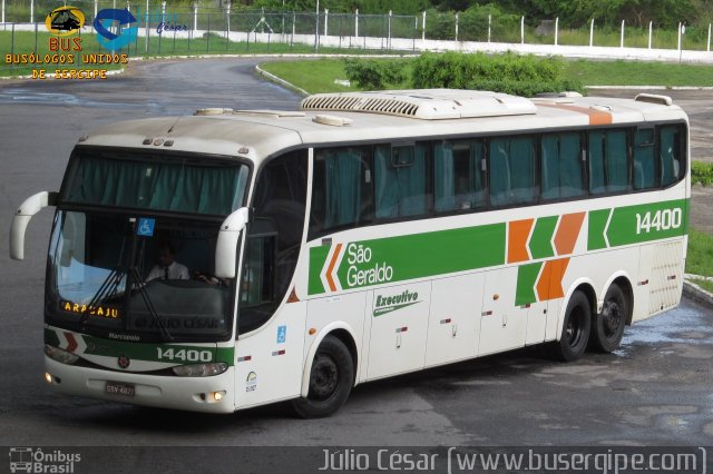 Cia. São Geraldo de Viação 14400 na cidade de Aracaju, Sergipe, Brasil, por Julio Cesar  Barbosa Martins. Número da foto: #4146129.