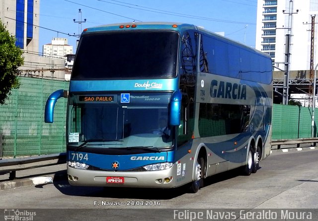 Viação Garcia 7194 na cidade de São Paulo, São Paulo, Brasil, por Felipe Navas Geraldo Moura . Número da foto: #4147298.