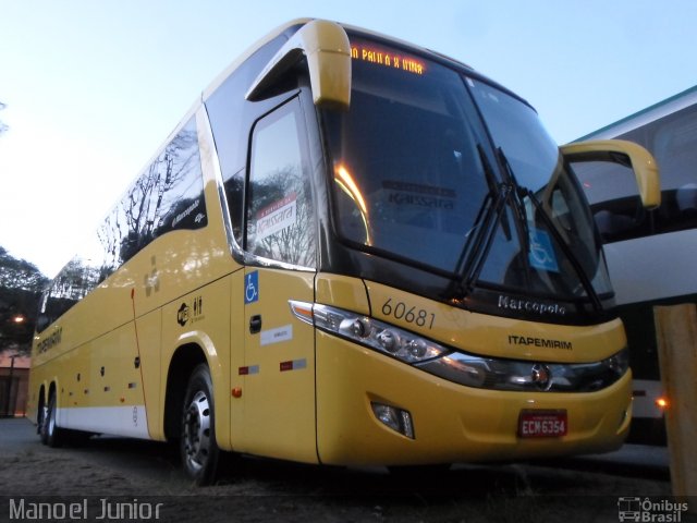 Viação Itapemirim 60681 na cidade de São Paulo, São Paulo, Brasil, por Manoel Junior. Número da foto: #4148518.