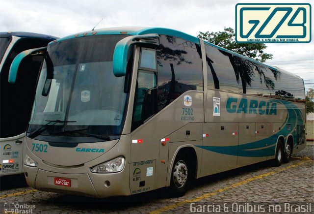 Viação Garcia 7502 na cidade de Curitiba, Paraná, Brasil, por EDUARDO - SOROCABUS. Número da foto: #4150044.
