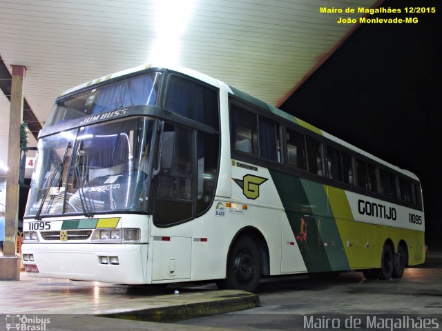 Empresa Gontijo de Transportes 11095 na cidade de João Monlevade, Minas Gerais, Brasil, por Mairo de Magalhães. Número da foto: #4149585.