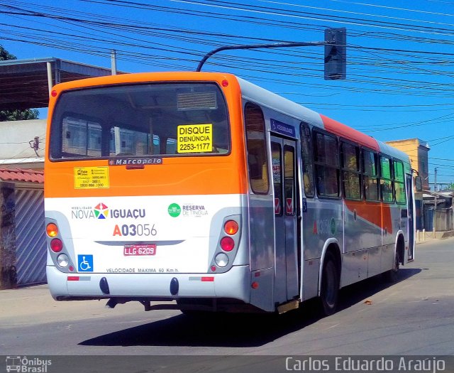 Linave Transportes A03056 na cidade de Nova Iguaçu, Rio de Janeiro, Brasil, por Carlos Eduardo Araújo dos Santos. ID da foto: 4150369.