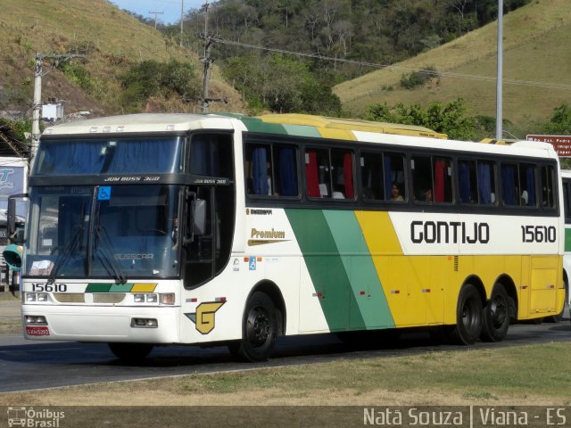 Empresa Gontijo de Transportes 15610 na cidade de Viana, Espírito Santo, Brasil, por Natã  Souza. ID da foto: 4149488.