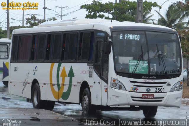 Viação São Pedro 3501 na cidade de Aracaju, Sergipe, Brasil, por Julio Cesar  Barbosa Martins. Número da foto: #4149055.