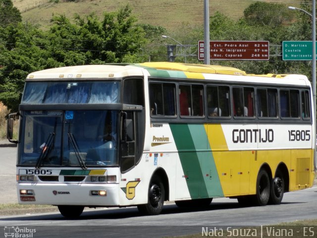 Empresa Gontijo de Transportes 15805 na cidade de Viana, Espírito Santo, Brasil, por Natã  Souza. ID da foto: 4149477.